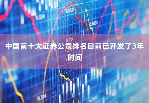 中国前十大证券公司排名目前已开发了3年时间